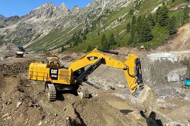 Praxe: Výstavba skladovací elektrárny ve Stubaiských Alpách se společností Trimble Earthworks