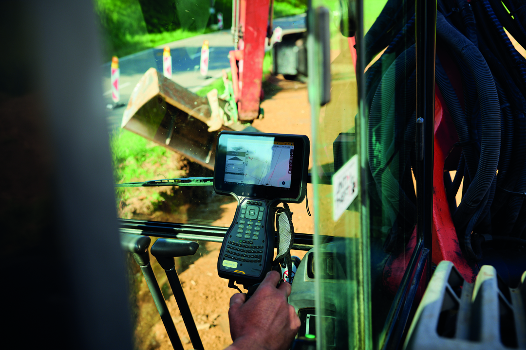 Detailní náhled Siteworks rozhraní na stroji